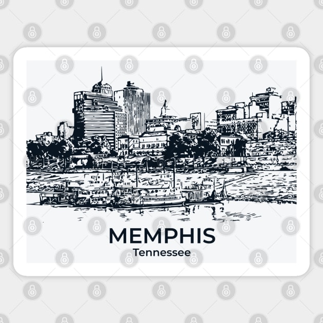 Memphis - Tennessee Magnet by Lakeric